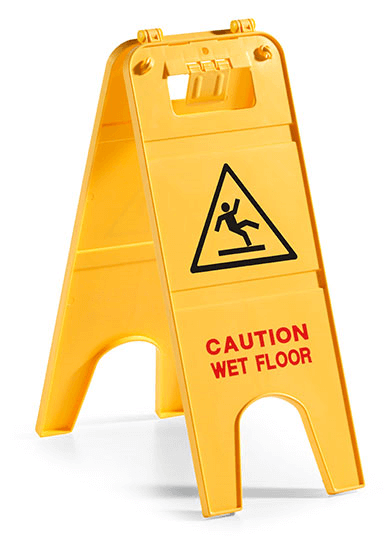 Skylt "Wet floor"