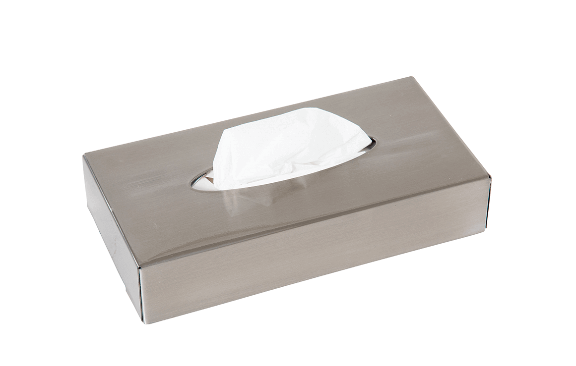 Paper dispenser rectangular, Brushed Steel