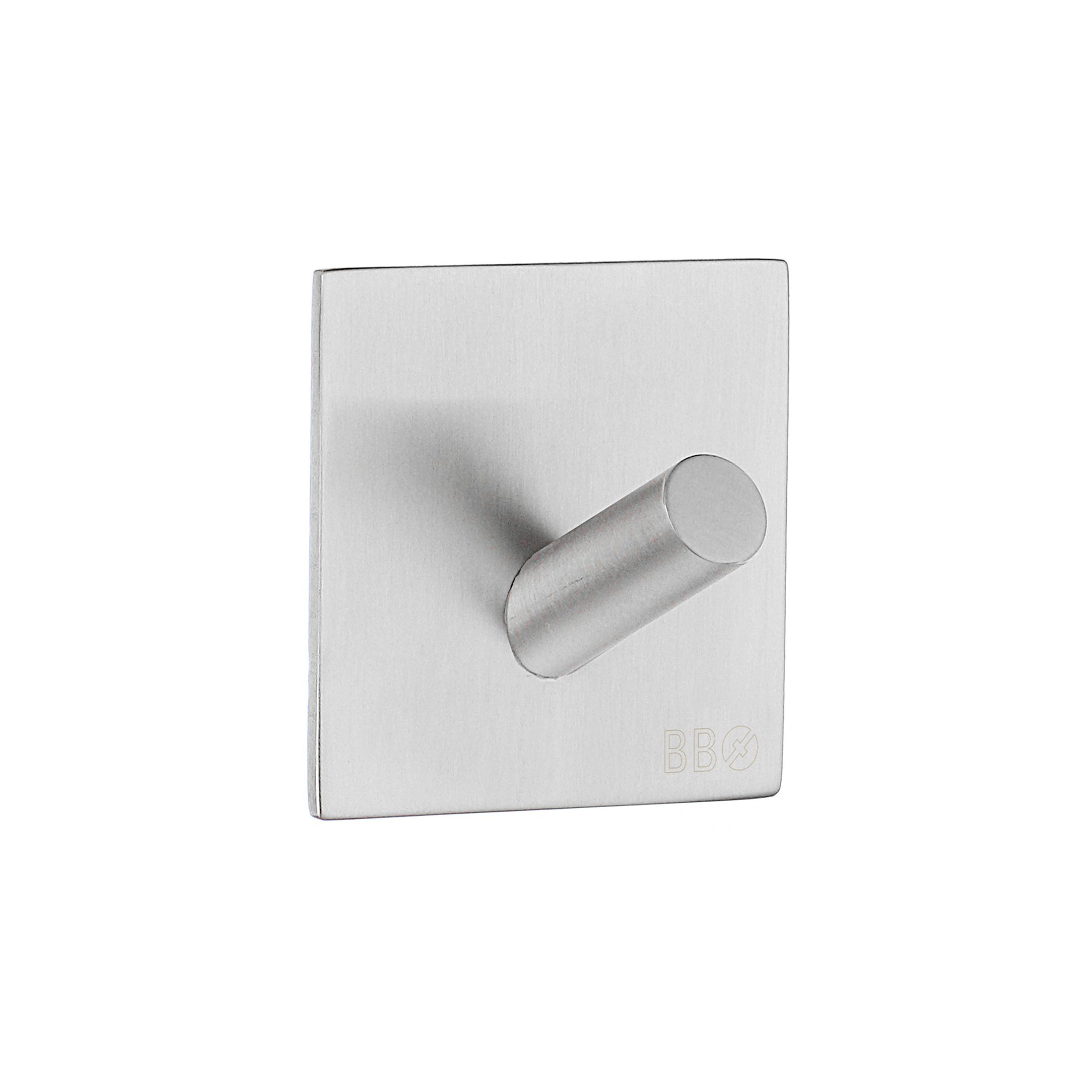 Towel hook BB single self-adhesive, Brushed Steel
