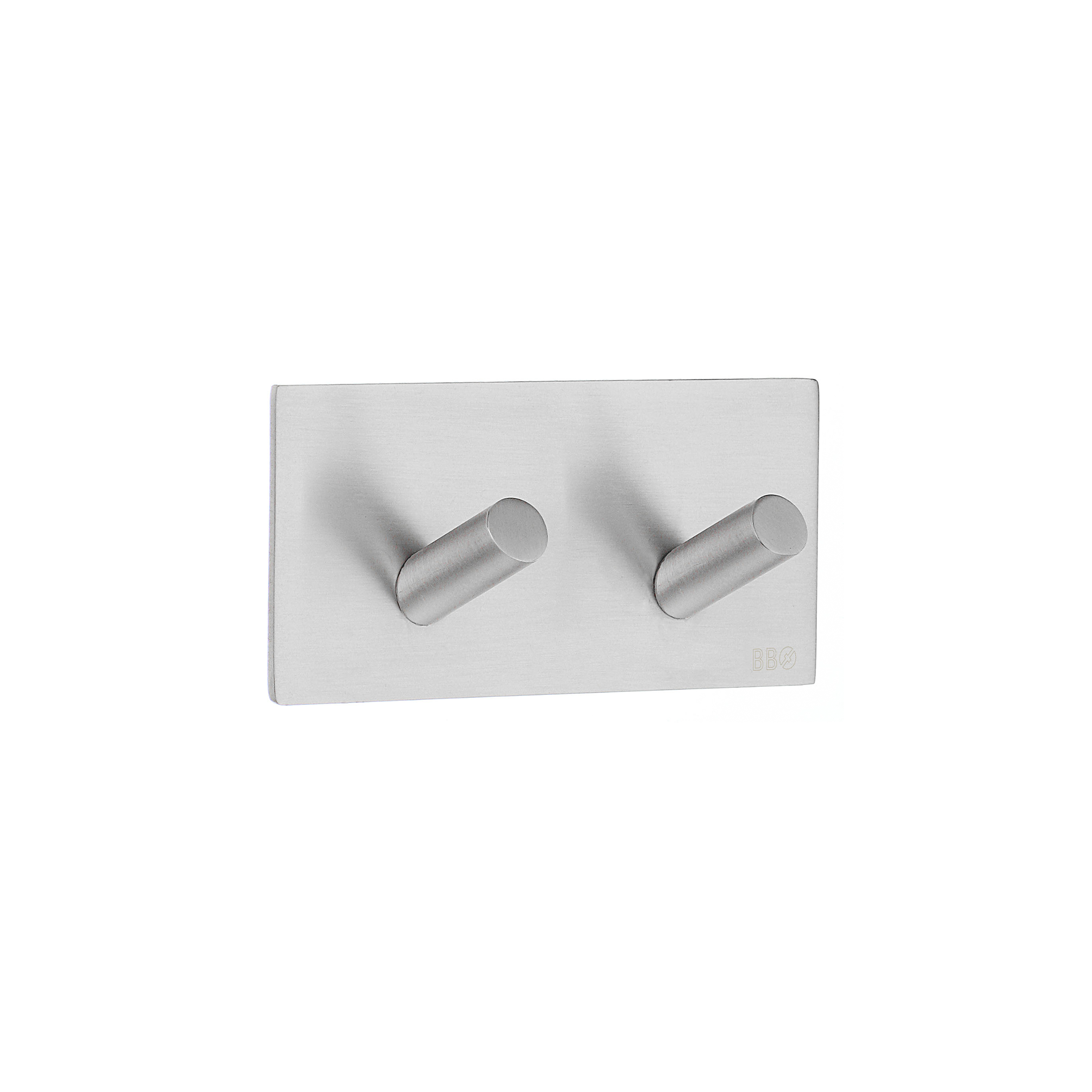 Towel hook BB double self-adhesive, Brushed Steel