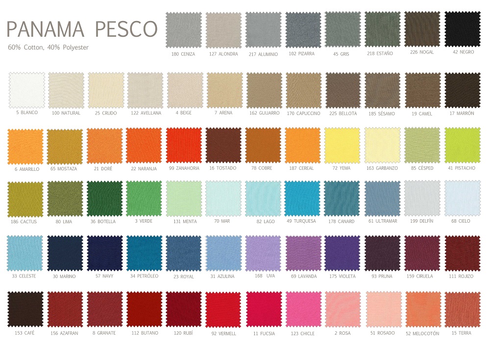 Color chart Panama Pesco