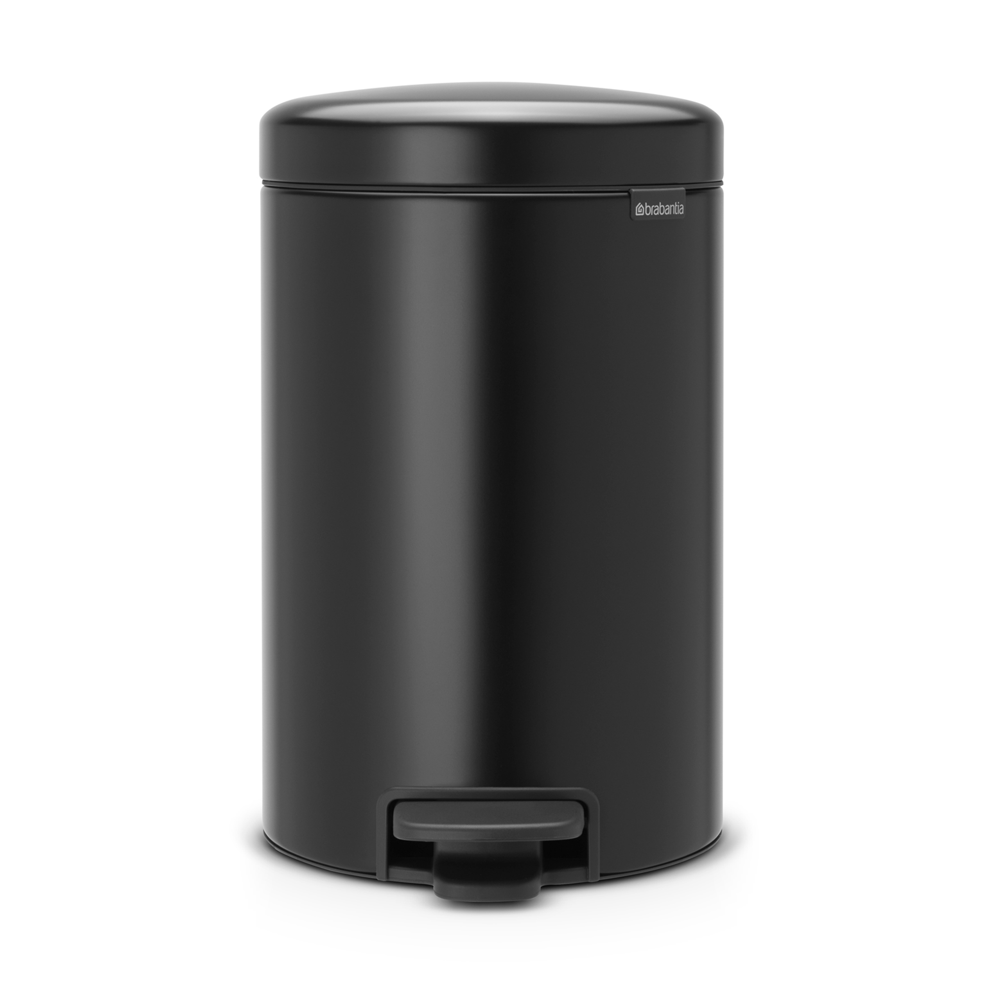 Pedalhink Brabantia Newicon 12 l, Matt Svart, fingerprint proof