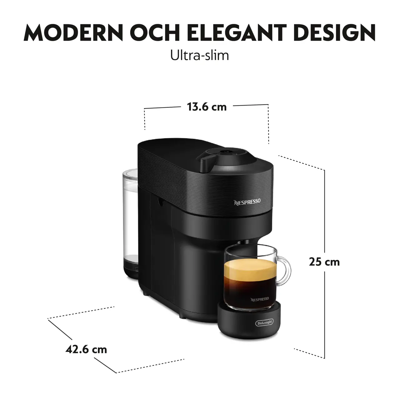 Kaffemaskin Nespresso Vertuo, Svart