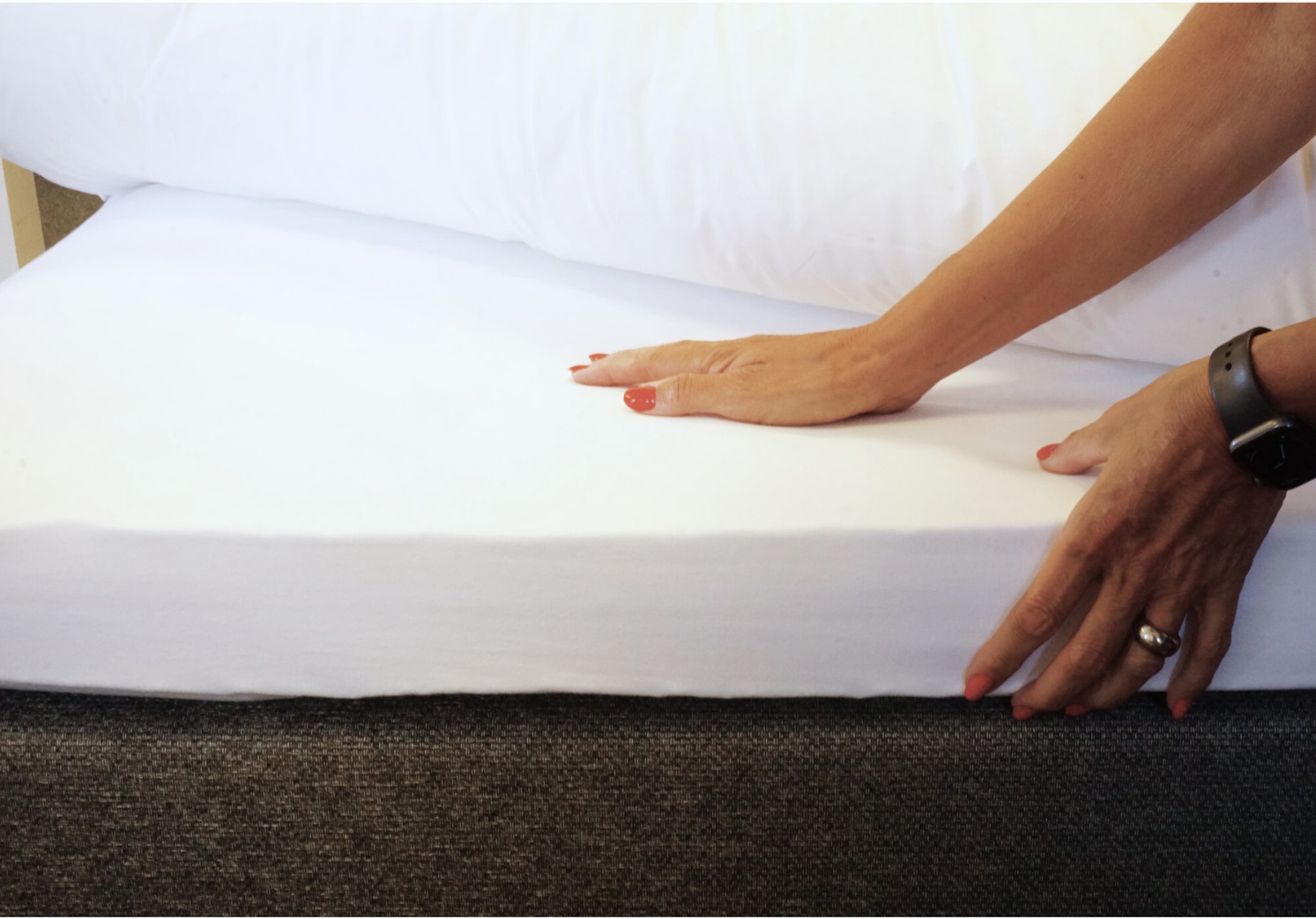 Fitted sheet, jersey stretch 105x200 cm, White