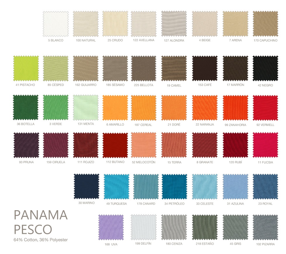 Färgkarta Panama Pesco