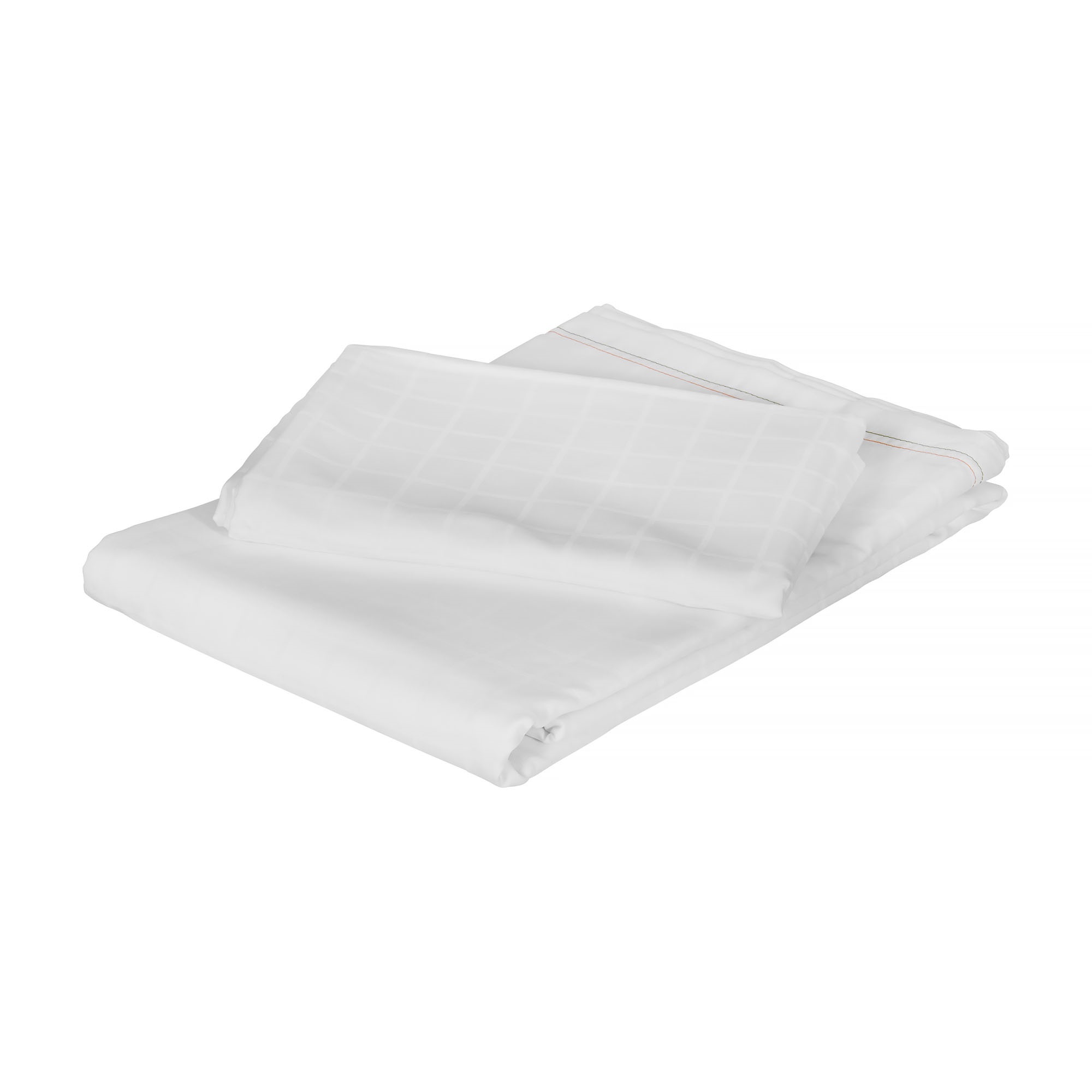 Duvet cover Satin square 150x230 cm completely open bottom, White