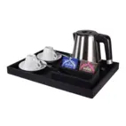 Sachethållare PU-läder, 16x6x8 cm Svart