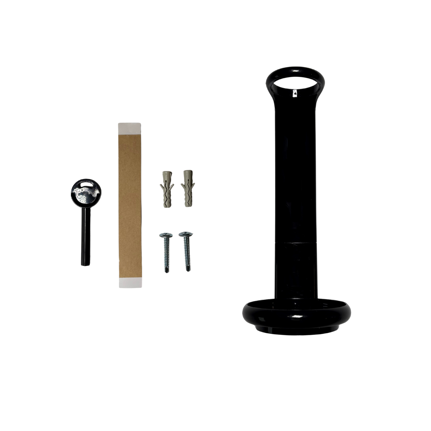 Wall bracket lockable 300ml. Shiny Black plastic