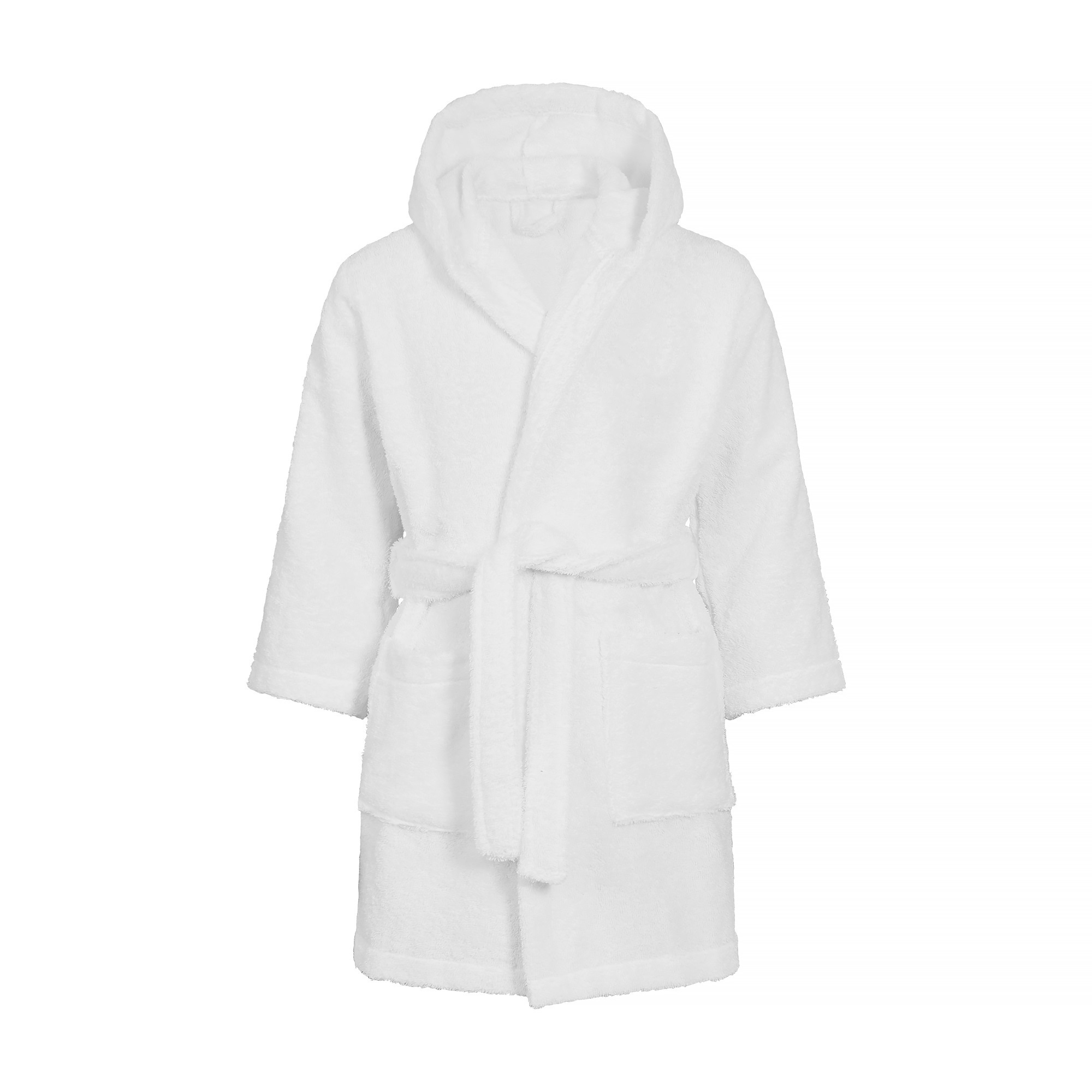 Bathrobe kids 7-9 years, White