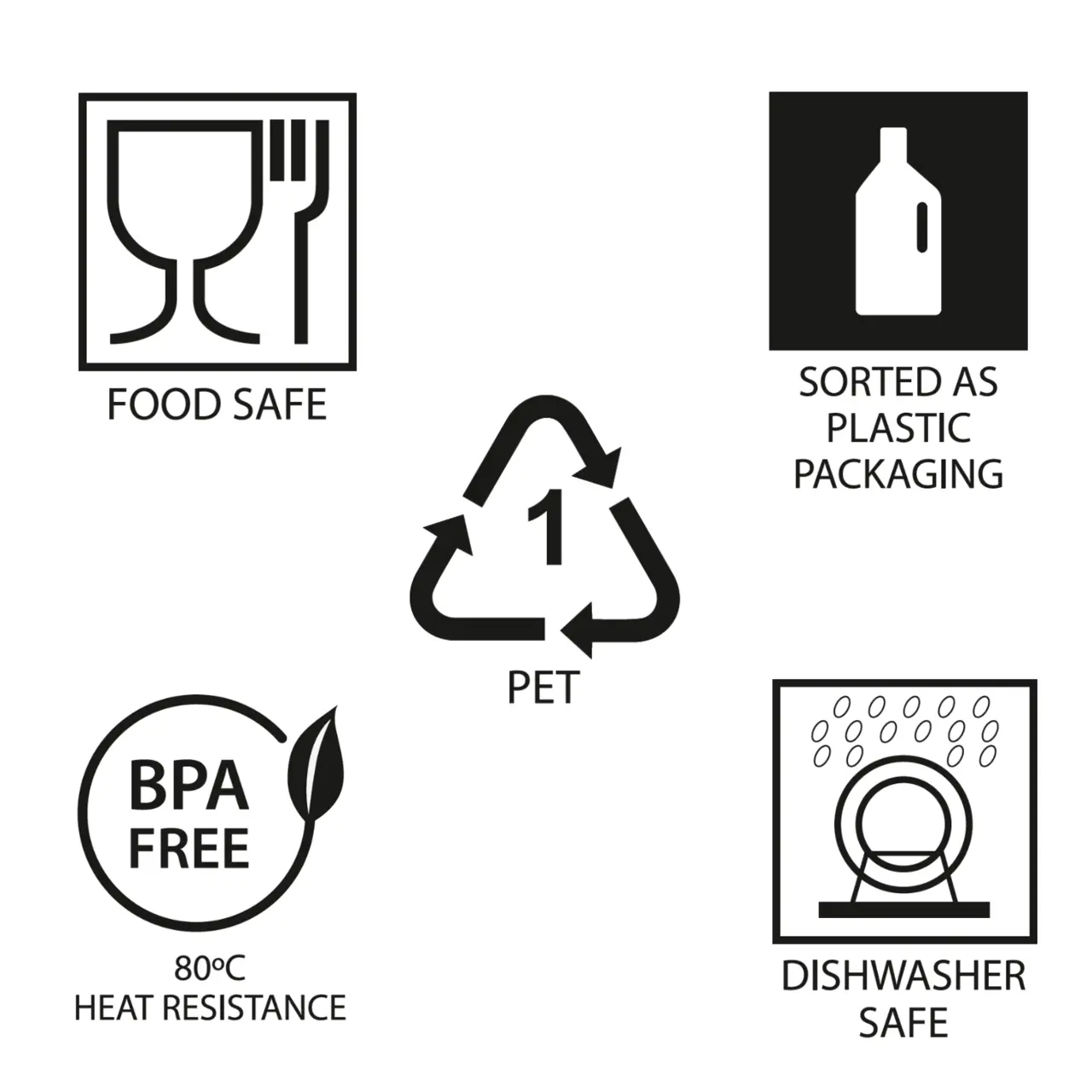 Ölglas PET 50 cl, värmetåligt