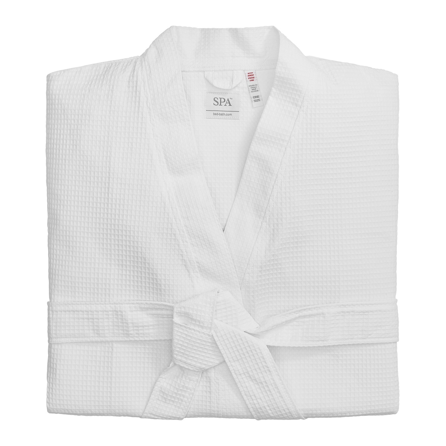 SPA waffel bathrobe kimono  220 g, White